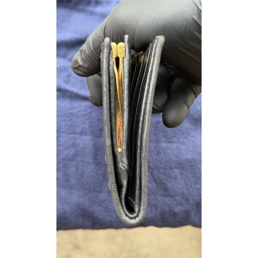 Bottega Veneta‎ Black Intrecciato Leather Long Wallet Italy